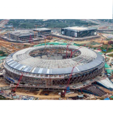 Große Spannweite Stahlstadion Raumrahmen Trass Dachkonstruktion